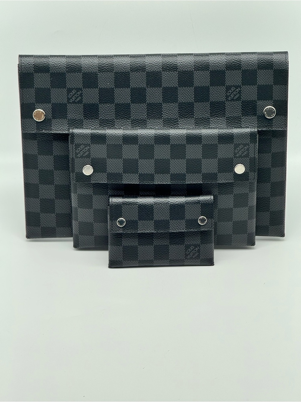 Louis Vuitton Graphite Alpha Triple Pochette